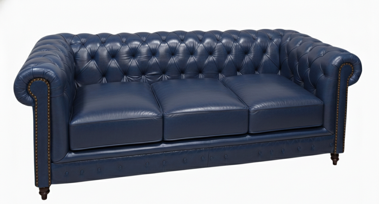 Bespoke Classic Chesterfield Genuine Leather Sofa