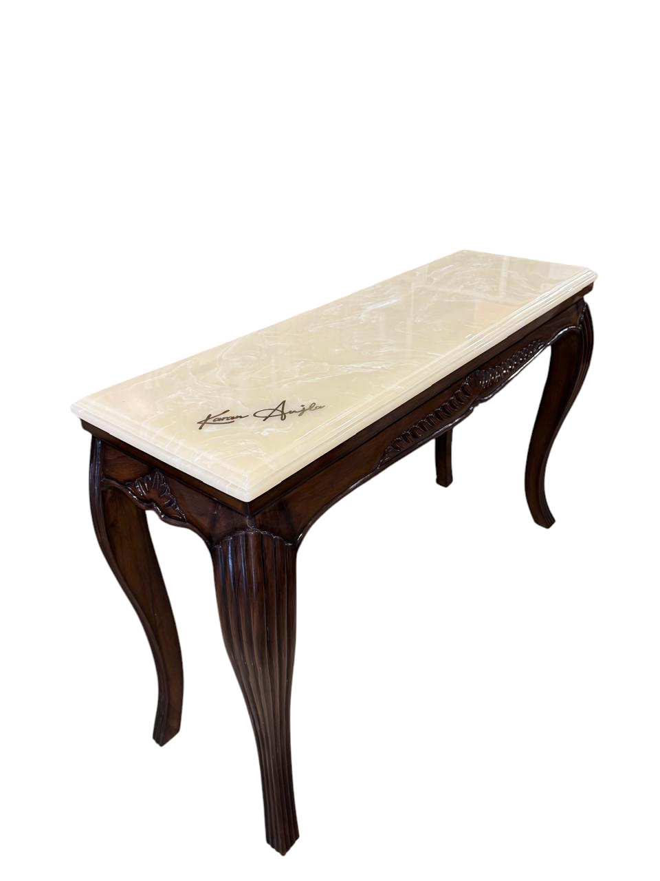 The Karan Aujla Signature Marble Console & Mirror Set