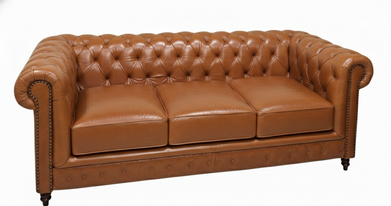 Bespoke Classic Chesterfield Genuine Leather Sofa